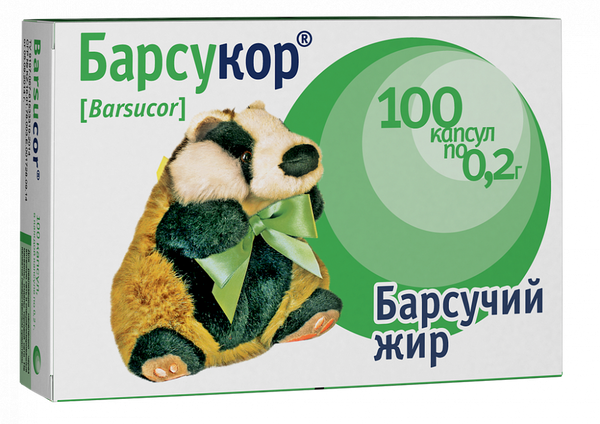 картинка Барсукор барсучий жир капс. 200мг №100 от Интернет-аптека