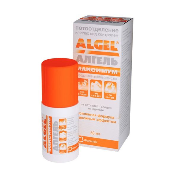 картинка Алгель дезодорант-антиперспирант максимум фл. 50мл от Интернет-аптека